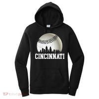 Cincinnati Skyline City Baseball Met At Women's Hoodie thumb 0