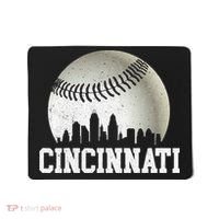 Cincinnati Skyline City Baseball Met At Mousepad thumb 0