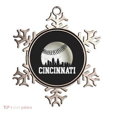 Cincinnati Skyline City Baseball Met At Ornament