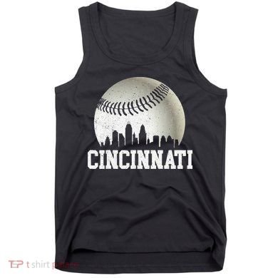Cincinnati Skyline City Baseball Met At Tank Top