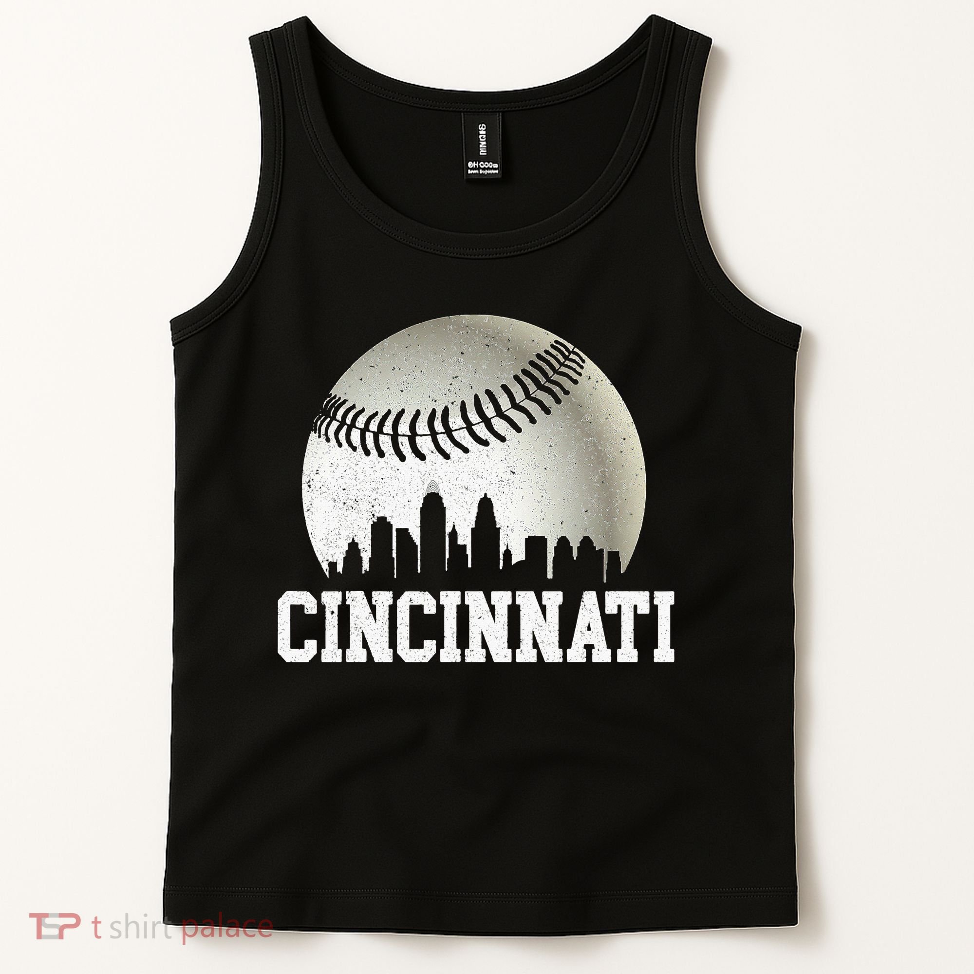 Cincinnati Skyline City Baseball Met At Tank Top