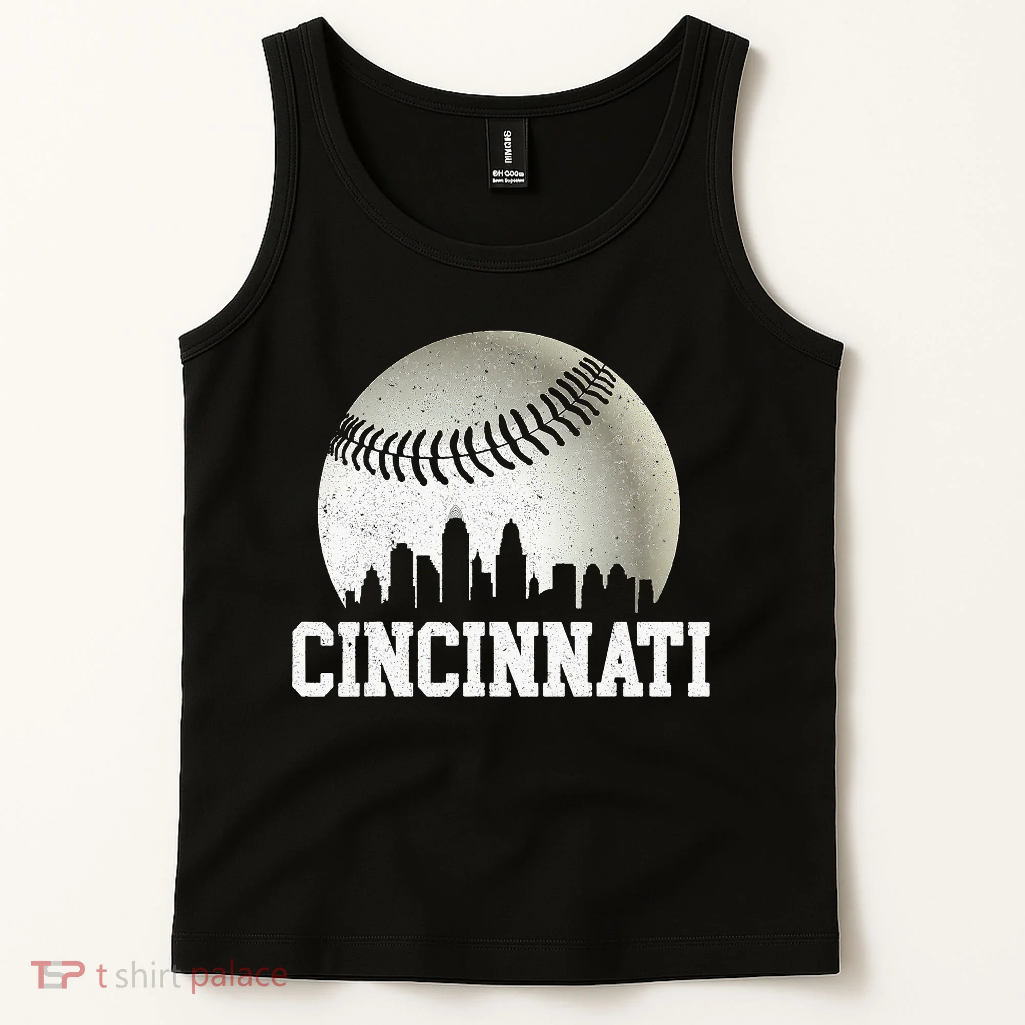 Cincinnati Skyline City Baseball Met At Tank Top