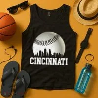 Cincinnati Skyline City Baseball Met At Tank Top thumb 4