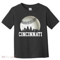 Cincinnati Skyline City Baseball Met At Toddler T-Shirt thumb 0