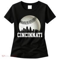 Cincinnati Skyline City Baseball Met At Women's T-Shirt thumb 0