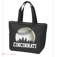 Cincinnati Skyline City Baseball Met At Tote Bag thumb 3