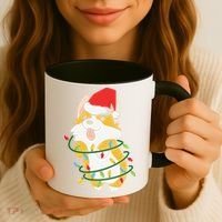 Corgi Santa Christmas Tree Lights Xmas Boys Corgmas Dog Coffee Mug thumb 3