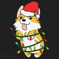 Corgi Santa Christmas Tree Lights Xmas Boys Corgmas Dog Beanie thumb 2