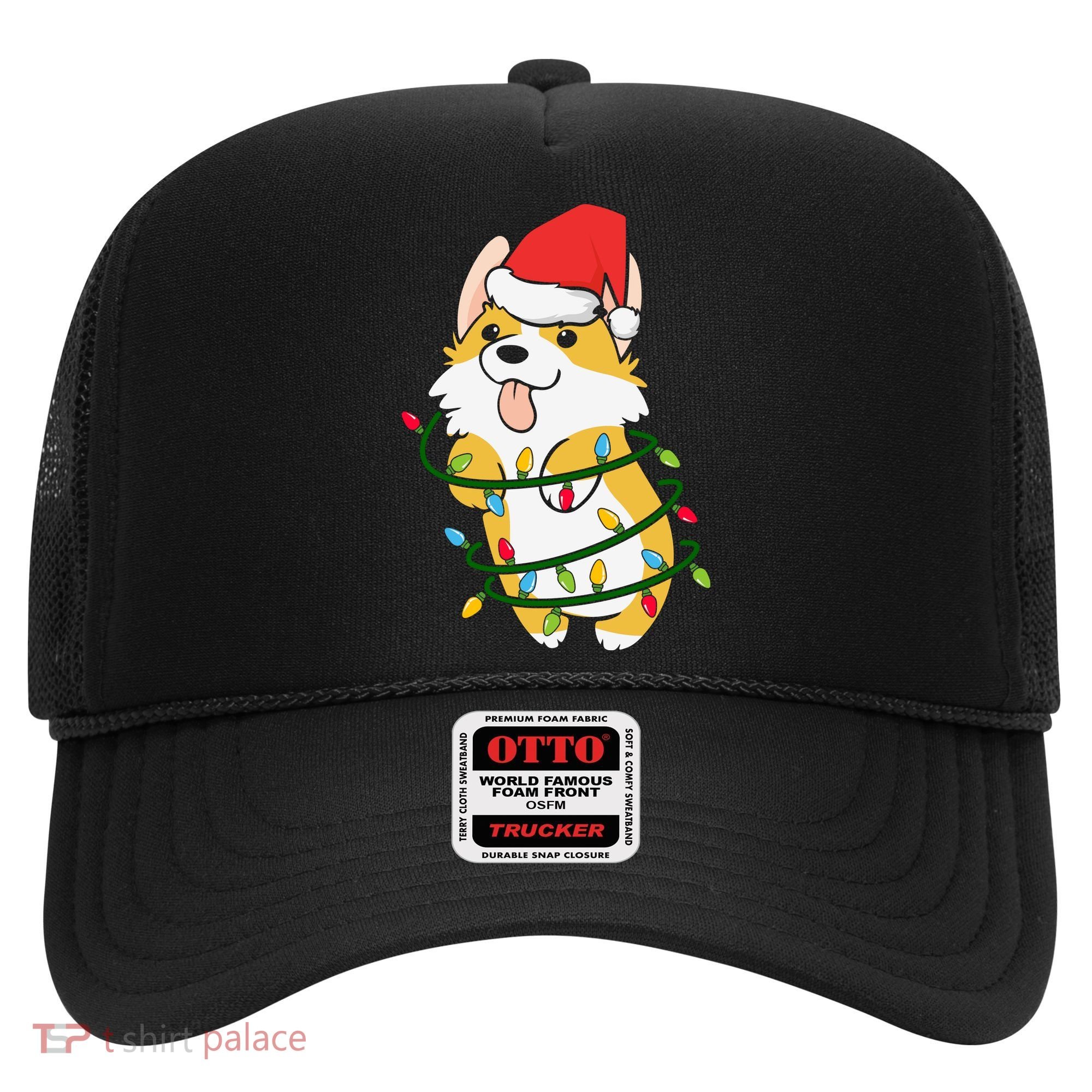 Corgi Santa Christmas Tree Lights Xmas Boys Corgmas Dog Hat