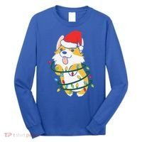 Corgi Santa Christmas Tree Lights Xmas Boys Corgmas Dog Long Sleeve Shirt thumb 0