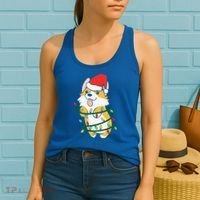 Corgi Santa Christmas Tree Lights Xmas Boys Corgmas Dog Women's Tank Top thumb 2