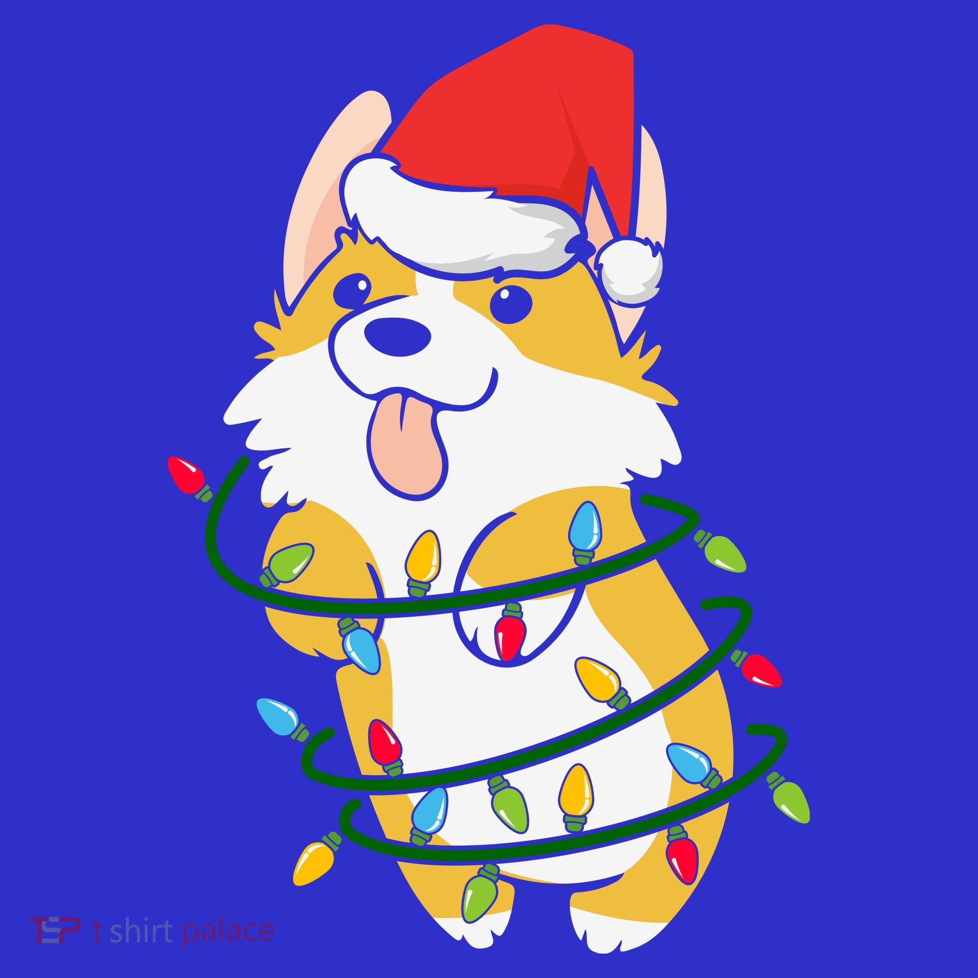 Corgi Santa Christmas Tree Lights Xmas Boys Corgmas Dog Women's Tank Top
