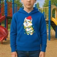 Corgi Santa Christmas Tree Lights Xmas Boys Corgmas Dog Kids Hoodie thumb 2