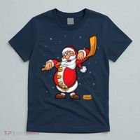 Christmas Santa Claus Ice Hockey Gifts Boys Teens T-Shirt thumb 5