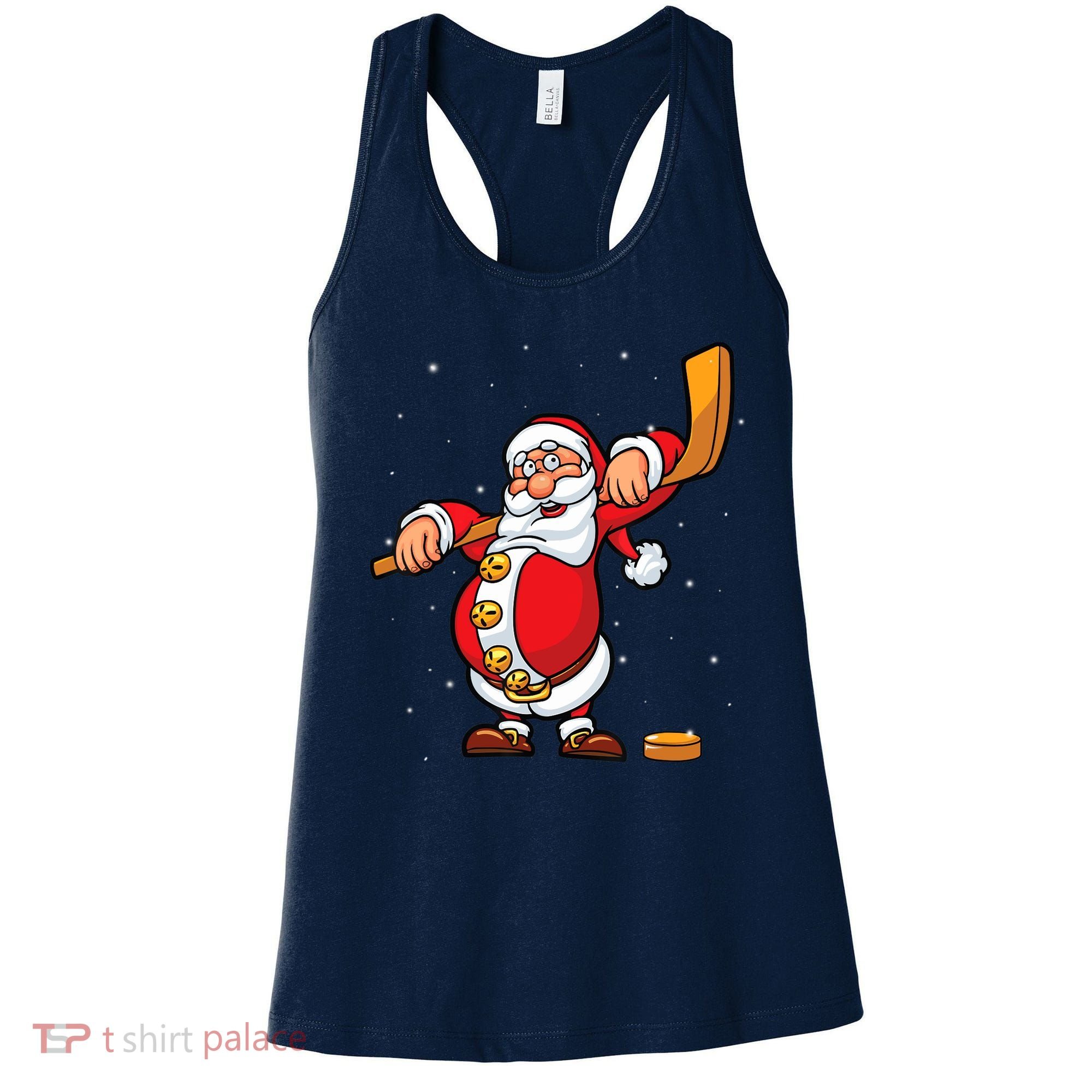 Christmas Santa Claus Ice Hockey Gifts Boys Teens Women's Tank Top