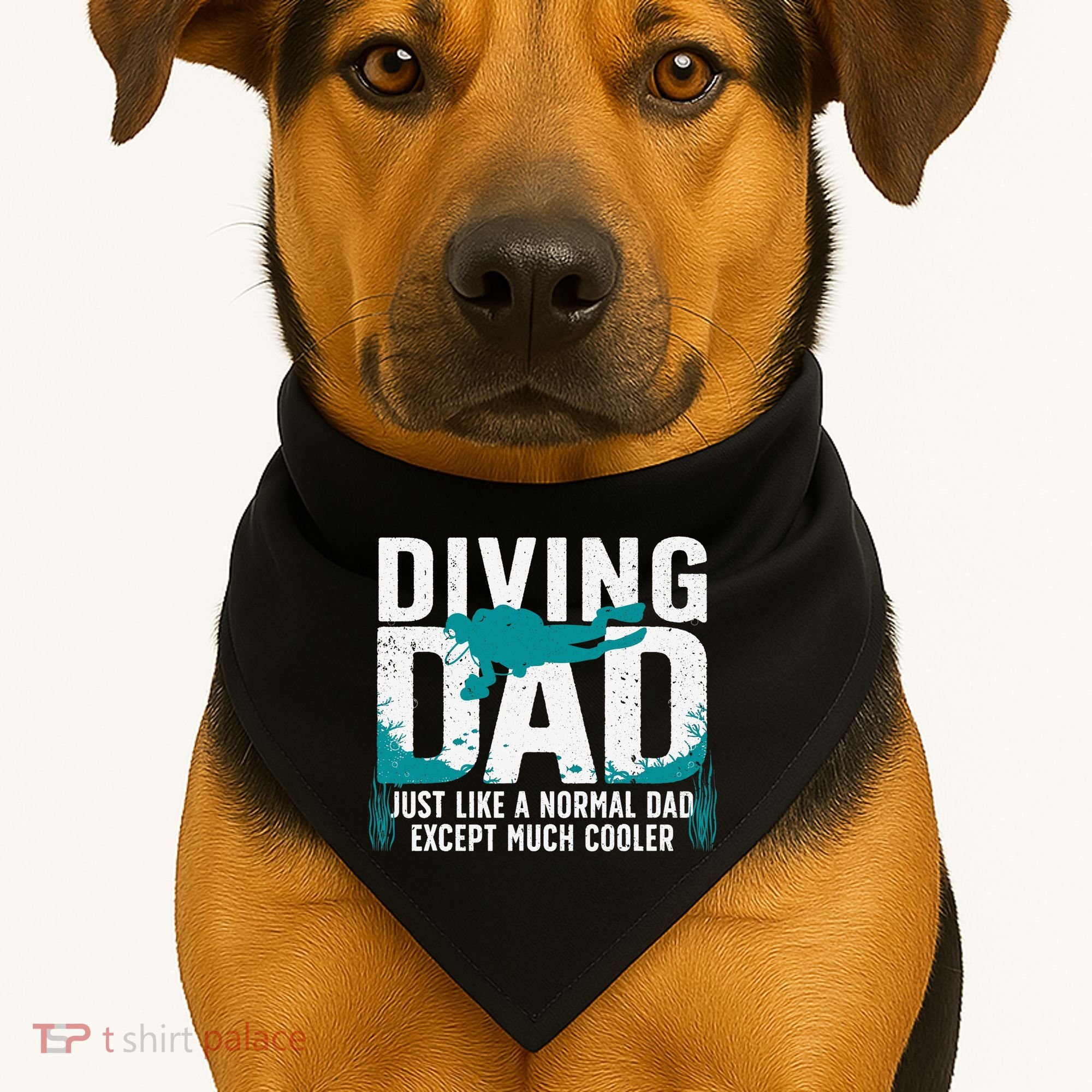 Cool Scuba Diving For Dad  Ocean Scuba Diver Instructor USA-Made Doggie Bandana