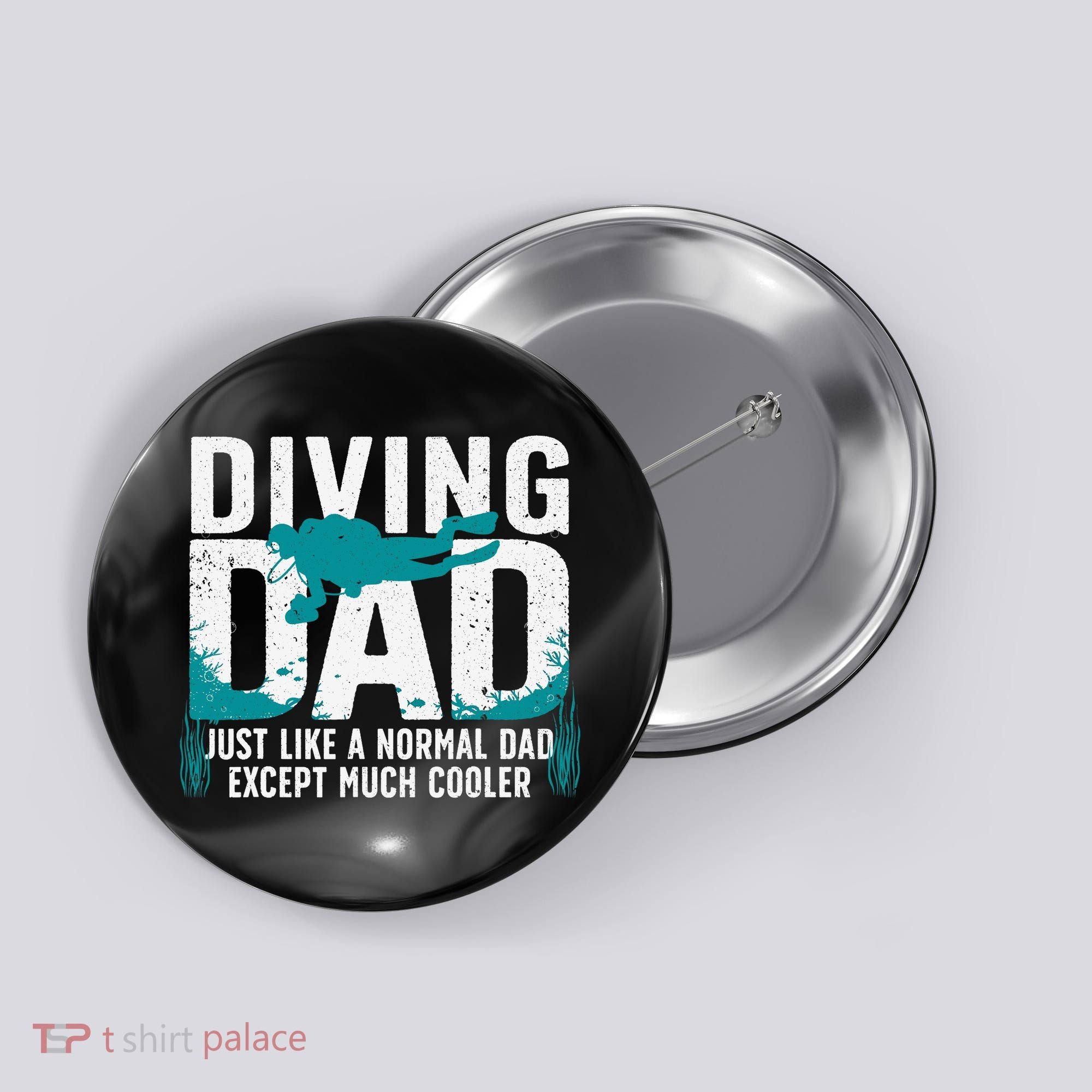 Cool Scuba Diving For Dad  Ocean Scuba Diver Instructor Button