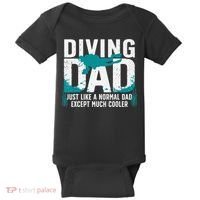 Cool Scuba Diving For Dad  Ocean Scuba Diver Instructor Baby Bodysuit thumb 0