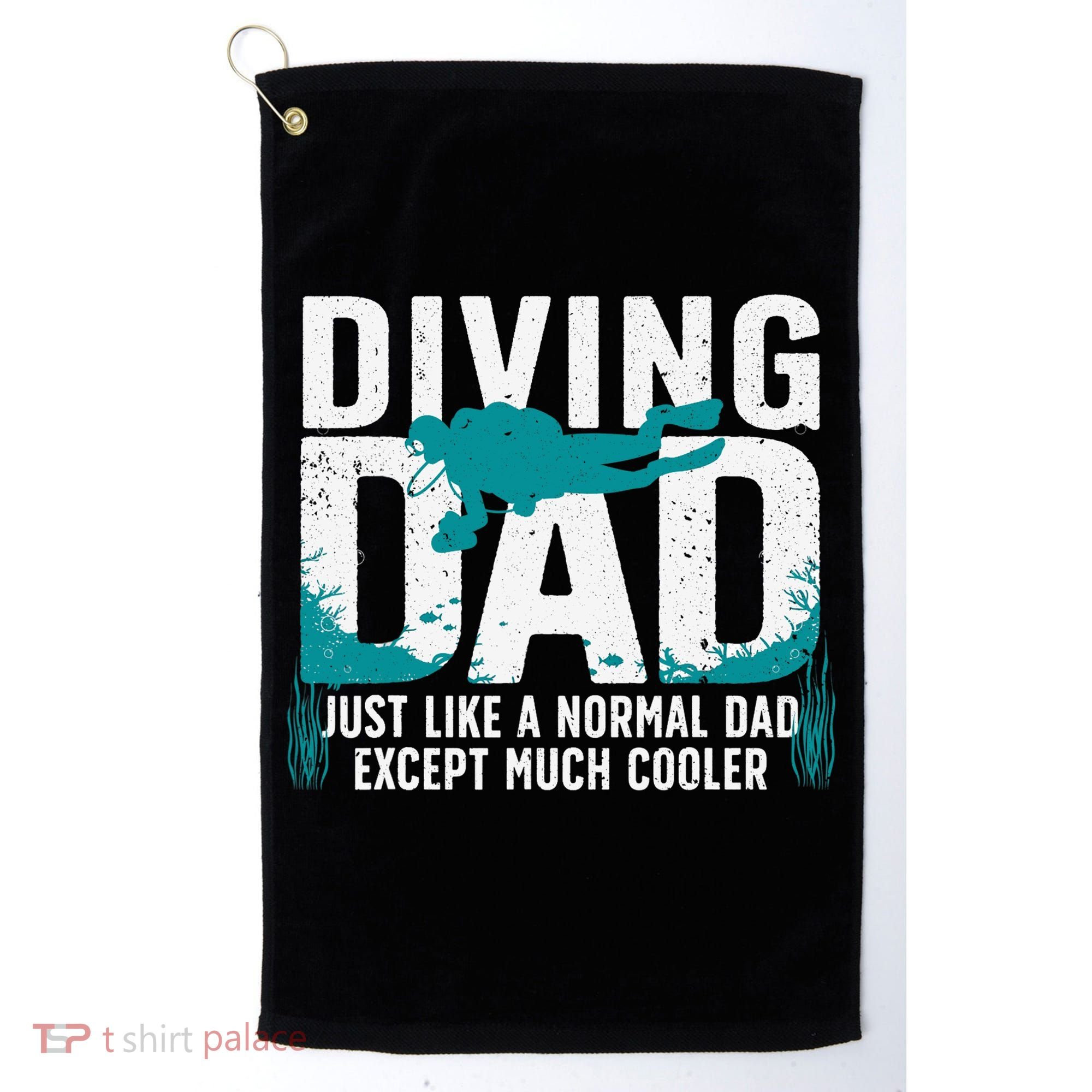 Cool Scuba Diving For Dad  Ocean Scuba Diver Instructor Golf Towel