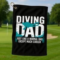 Cool Scuba Diving For Dad  Ocean Scuba Diver Instructor Golf Towel thumb 1