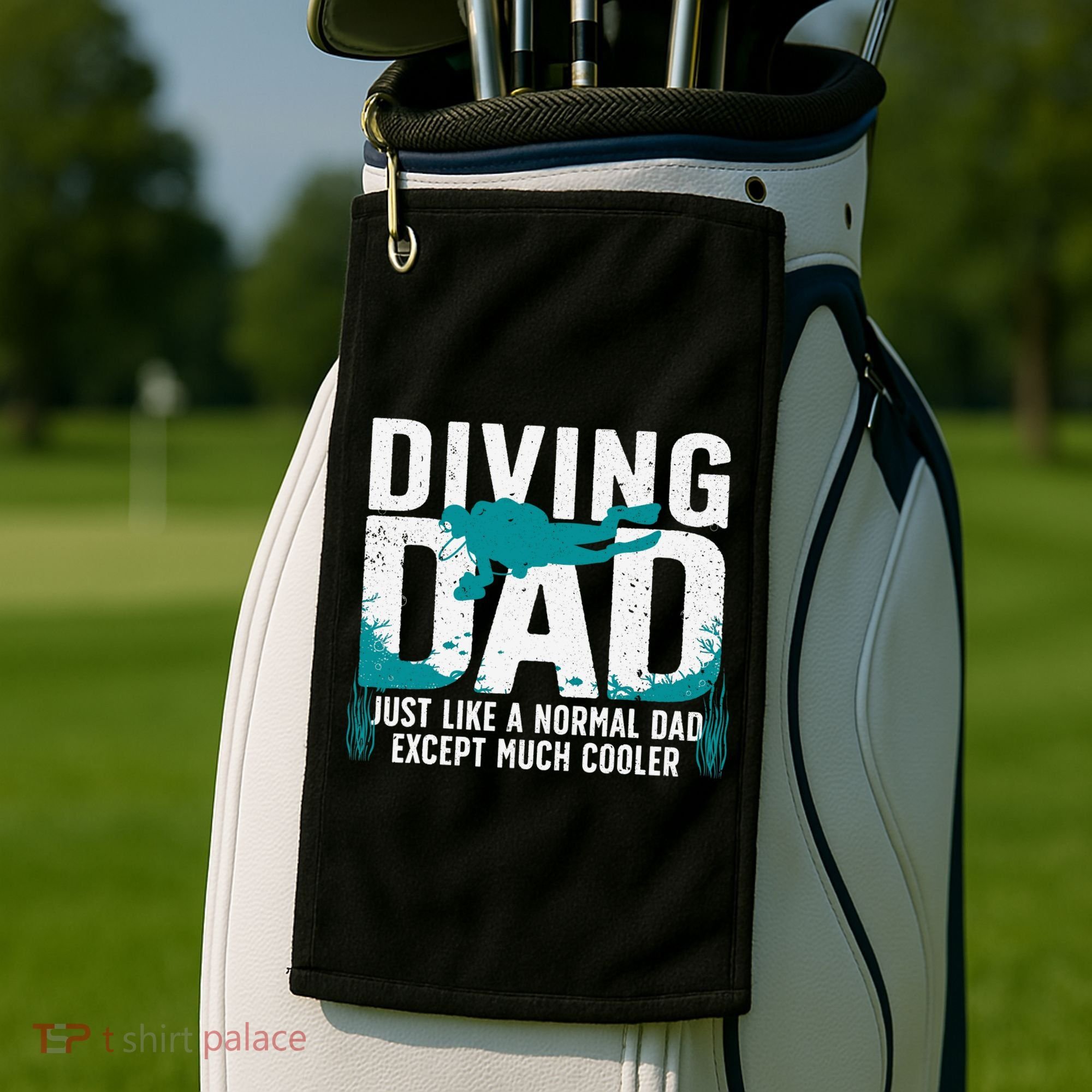 Cool Scuba Diving For Dad  Ocean Scuba Diver Instructor Golf Towel