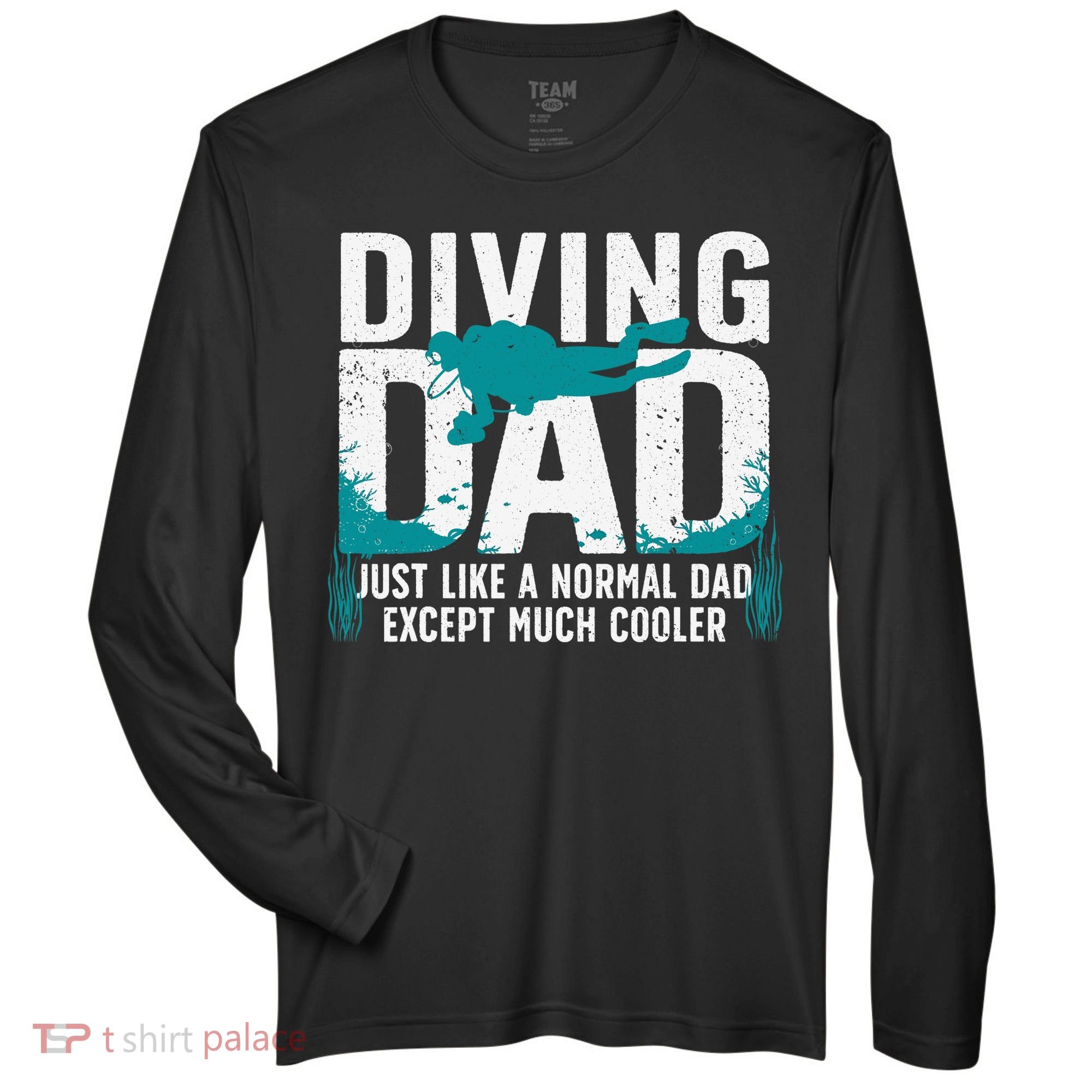 Cool Scuba Diving For Dad  Ocean Scuba Diver Instructor Zone Performance Long-Sleeve T-Shirt