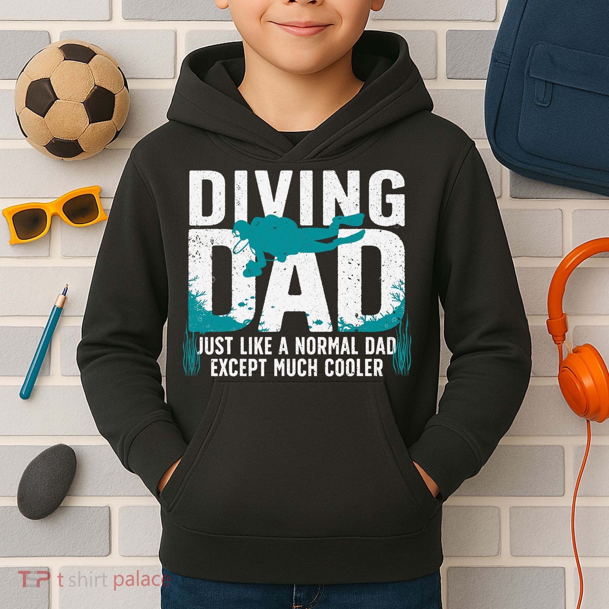Cool Scuba Diving For Dad  Ocean Scuba Diver Instructor Kids Hoodie