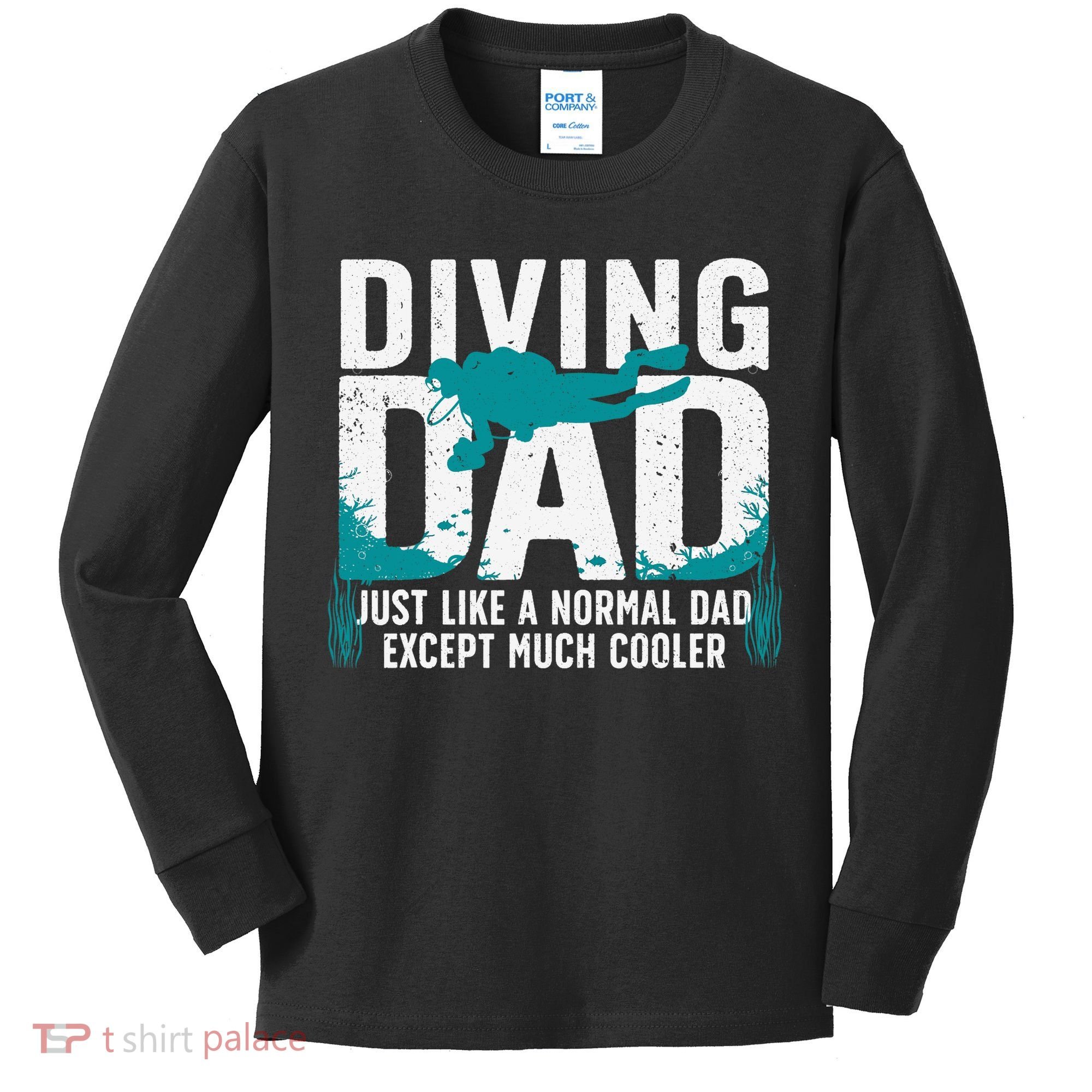 Cool Scuba Diving For Dad  Ocean Scuba Diver Instructor Kids Long Sleeve Shirt