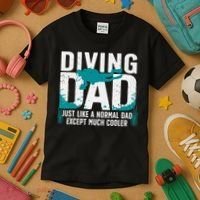 Cool Scuba Diving For Dad  Ocean Scuba Diver Instructor Kids T-Shirt thumb 3