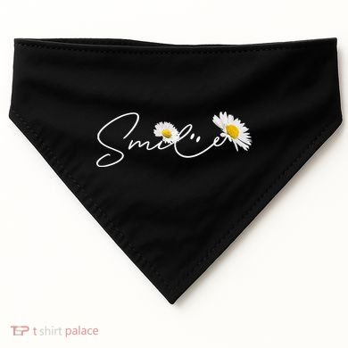 Cute Smile Daisy Flower USA-Made Doggie Bandana