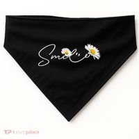 Cute Smile Daisy Flower USA-Made Doggie Bandana thumb 0