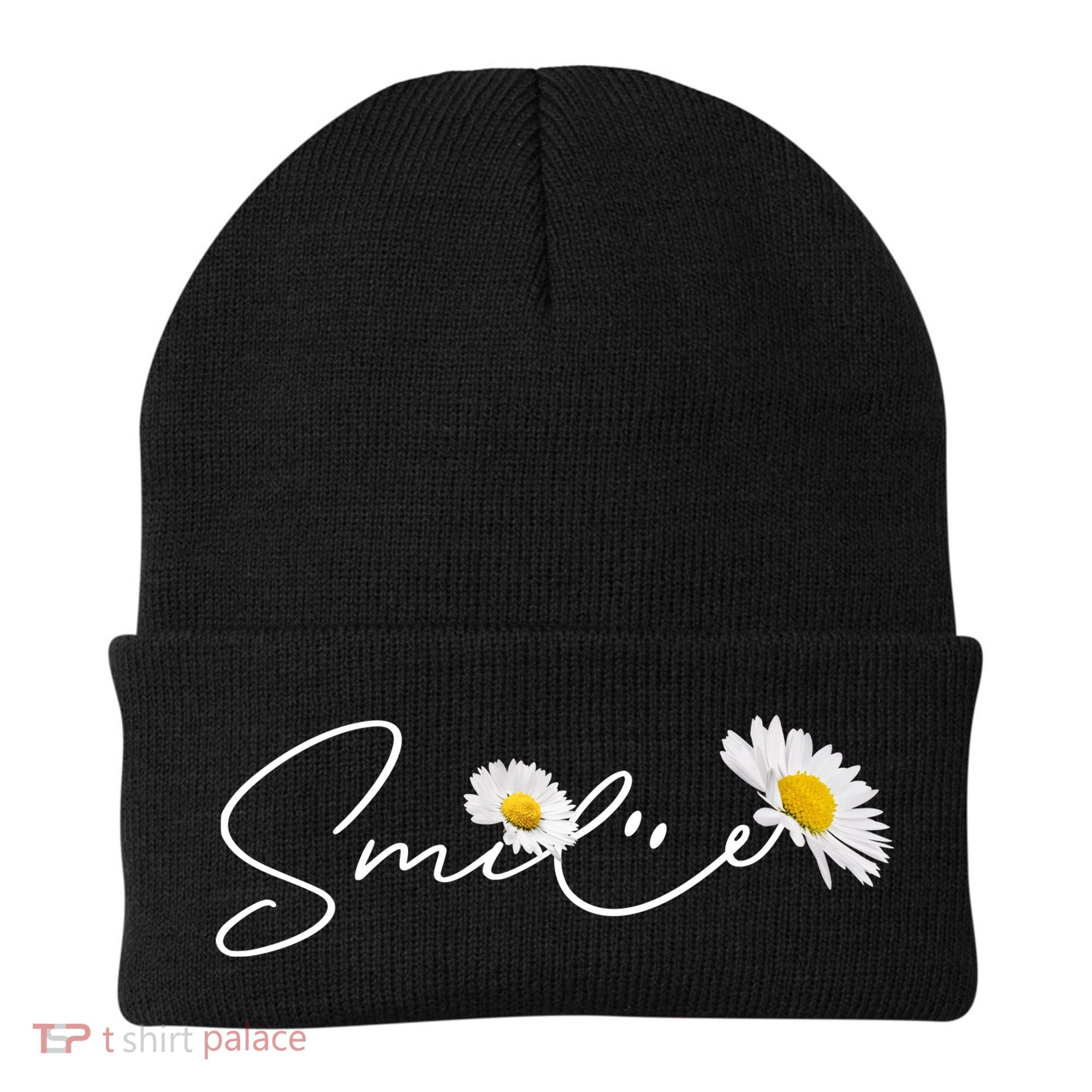 Cute Smile Daisy Flower Beanie