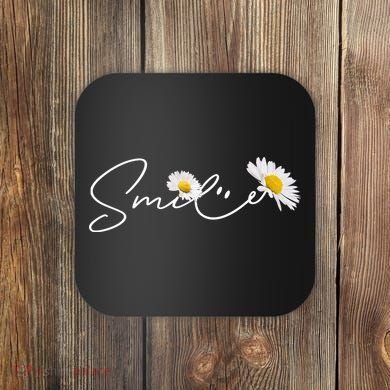 Cute Smile Daisy Flower Coaster