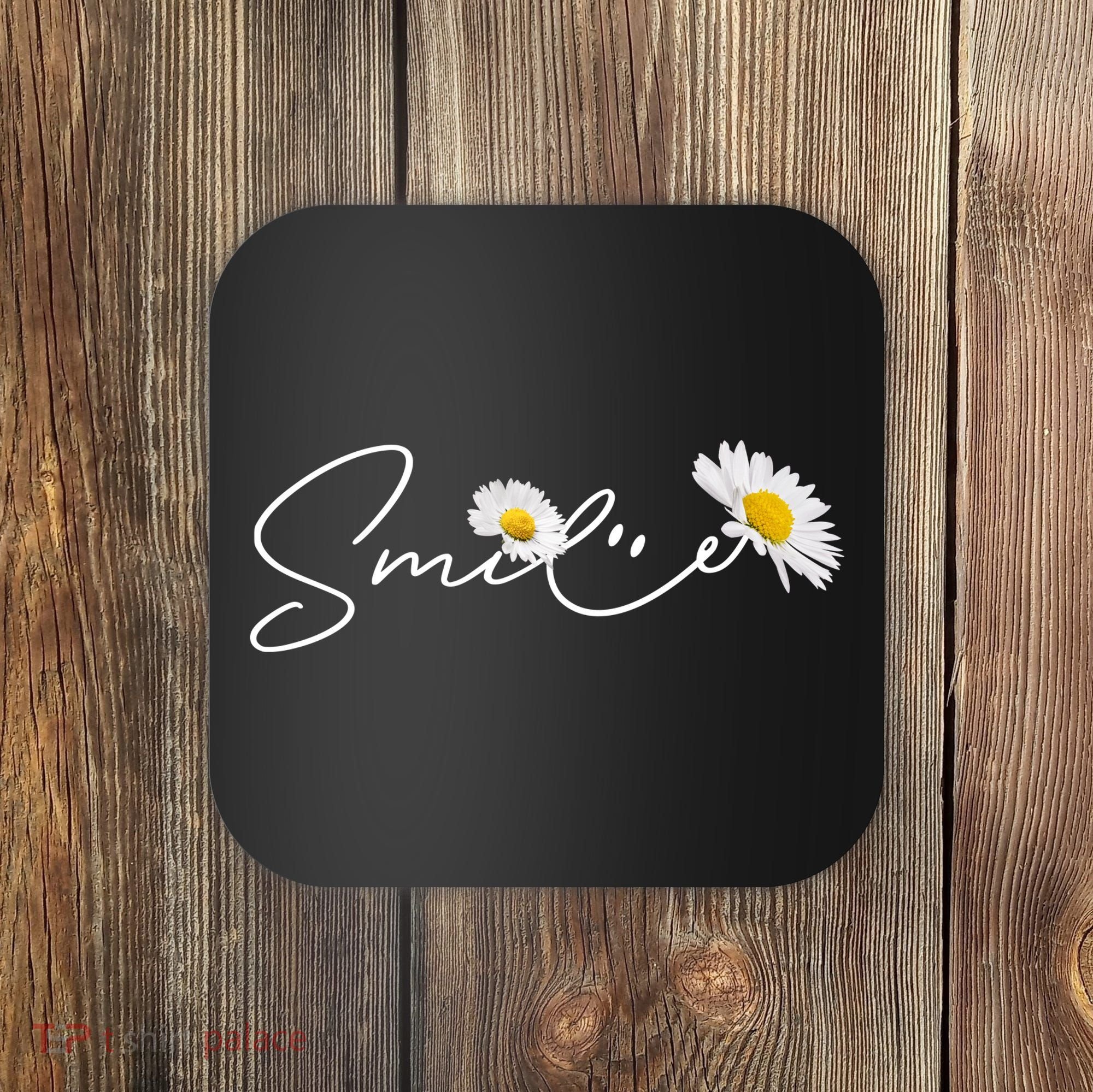 Cute Smile Daisy Flower Coaster