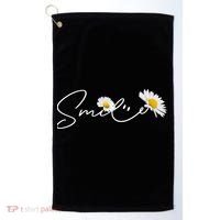 Cute Smile Daisy Flower Golf Towel thumb 0