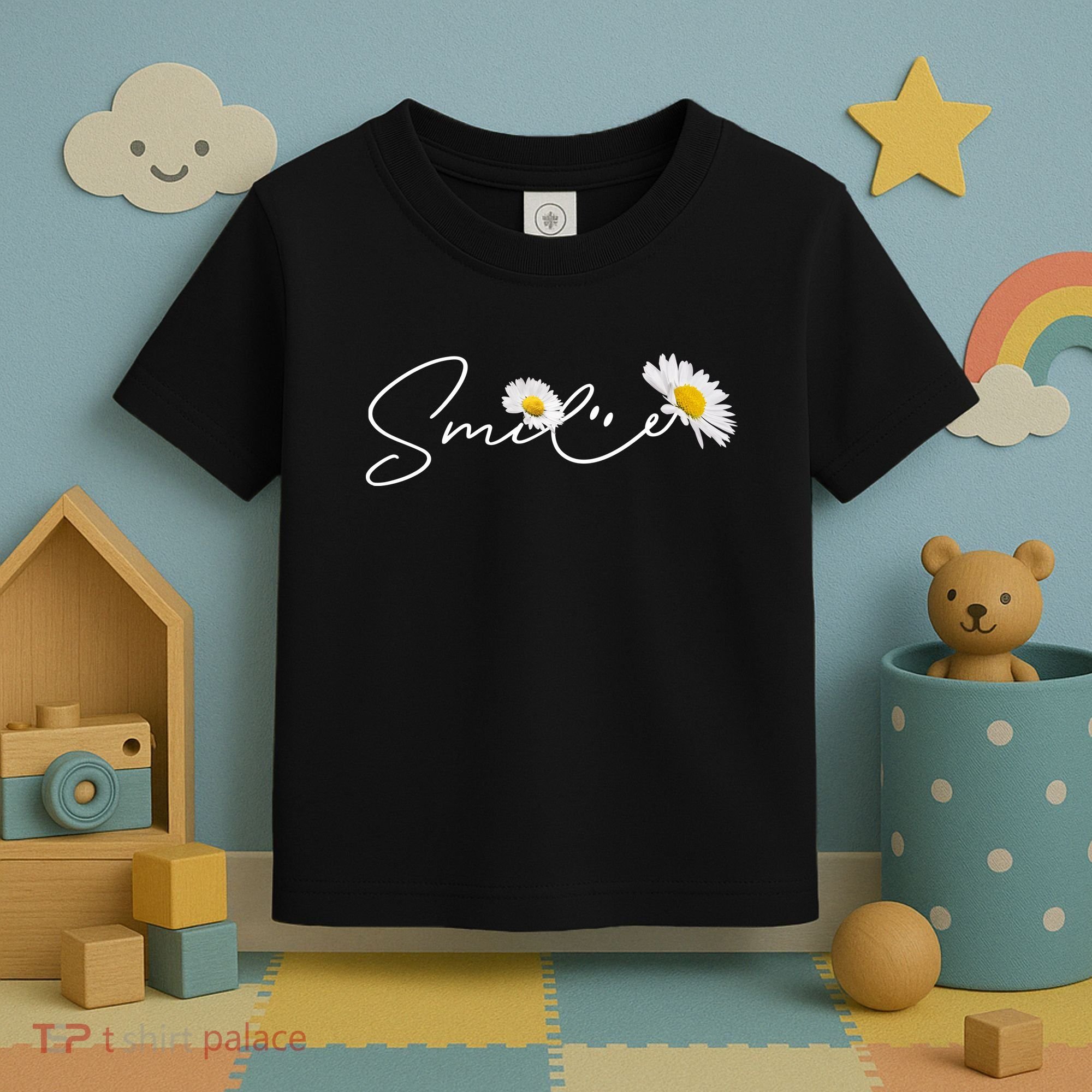 Cute Smile Daisy Flower Toddler T-Shirt