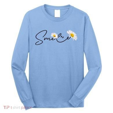 Cute Smile Daisy Flower Long Sleeve Shirt