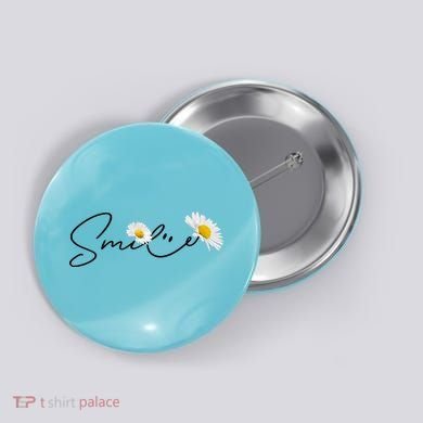 Cute Smile Daisy Flower Button