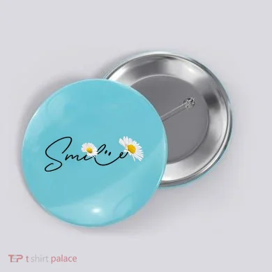 Cute Smile Daisy Flower Button