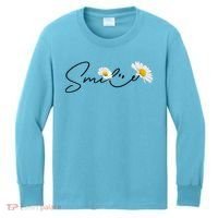 Cute Smile Daisy Flower Kids Long Sleeve Shirt thumb 0