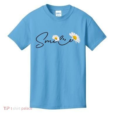 Cute Smile Daisy Flower Kids T-Shirt