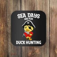 Cruising Sea Days Are For Duck Hunting Rubber Duck Cruise Coaster thumb 0