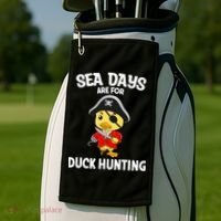 Cruising Sea Days Are For Duck Hunting Rubber Duck Cruise Golf Towel thumb 2