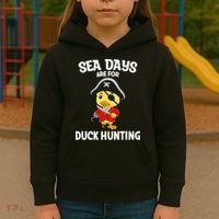 Cruising Sea Days Are For Duck Hunting Rubber Duck Cruise Kids Hoodie thumb 3