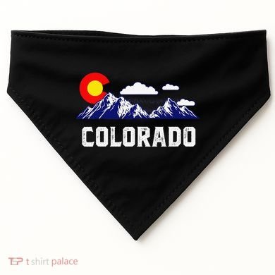 Colorado State Denver Map Flag CO Souvenir Mountain USA-Made Doggie Bandana