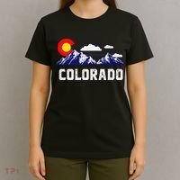 Colorado State Denver Map Flag CO Souvenir Mountain T-Shirt thumb 4