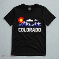 Colorado State Denver Map Flag CO Souvenir Mountain T-Shirt thumb 5