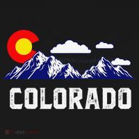 Colorado State Denver Map Flag CO Souvenir Mountain T-Shirt thumb 7