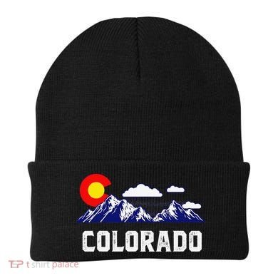 Colorado State Denver Map Flag CO Souvenir Mountain Beanie
