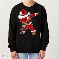 Christmas Sombrero Dabbing Mexican Serape Poncho Santa TShirt Women's Sweatshirt thumb 0